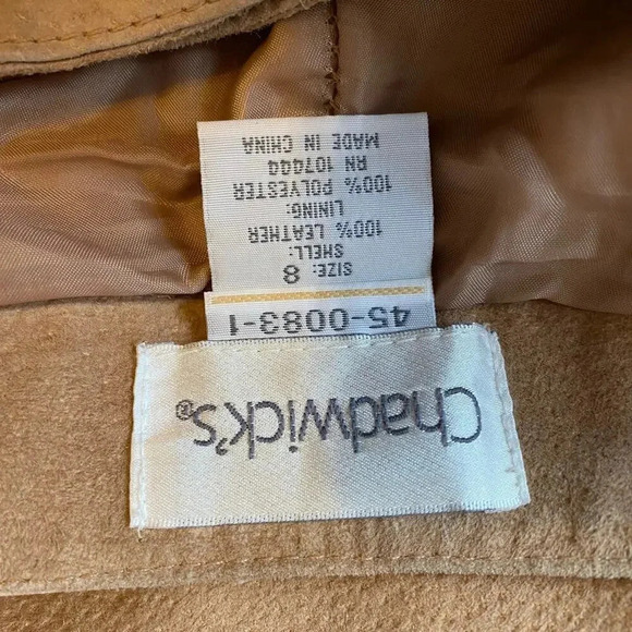 Chadwick’s 100% Leather Straight Leg Pants Women Size 8 - Picture 4 of 9